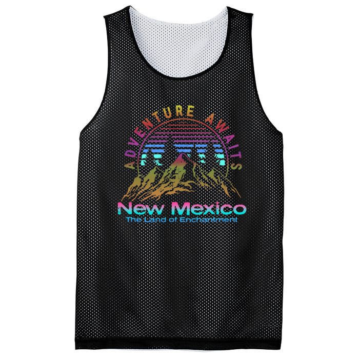 New Mexico State Retro Vintage Outdoors & NM Mountains Mesh Reversible Basketball Jersey Tank