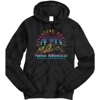 New Mexico State Retro Vintage Outdoors & NM Mountains Tie Dye Hoodie