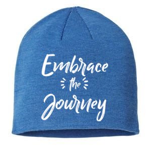 Novelty Motivational Saying Embrace The Journey Meaningful Gift Sustainable Beanie