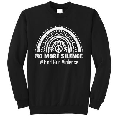 No More Silence End Gun Violence Awareness Month Orange Tall Sweatshirt