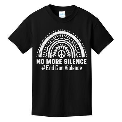 No More Silence End Gun Violence Awareness Month Orange Kids T-Shirt