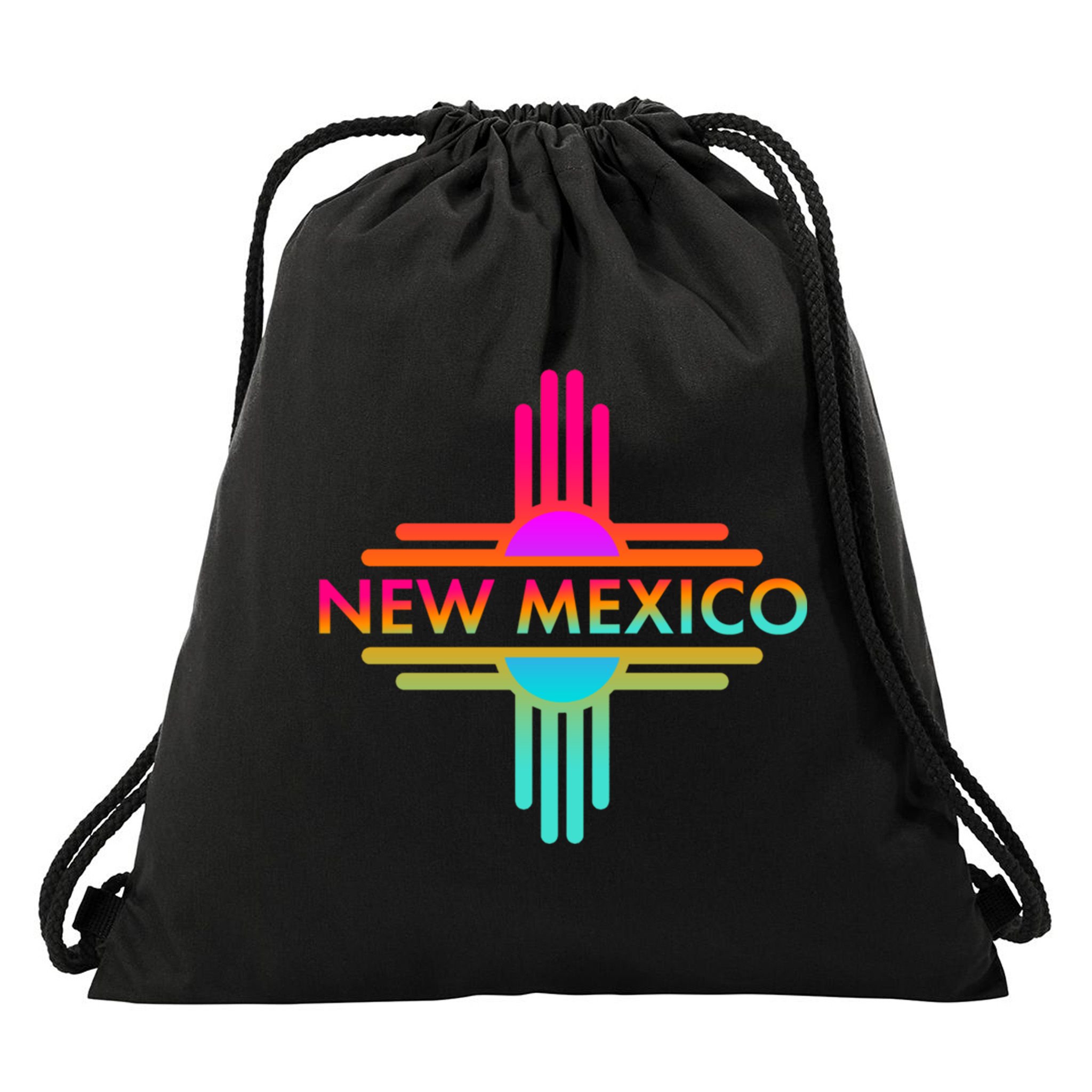 New Mexico State Zia Symbol Design Great Gift Drawstring Bag