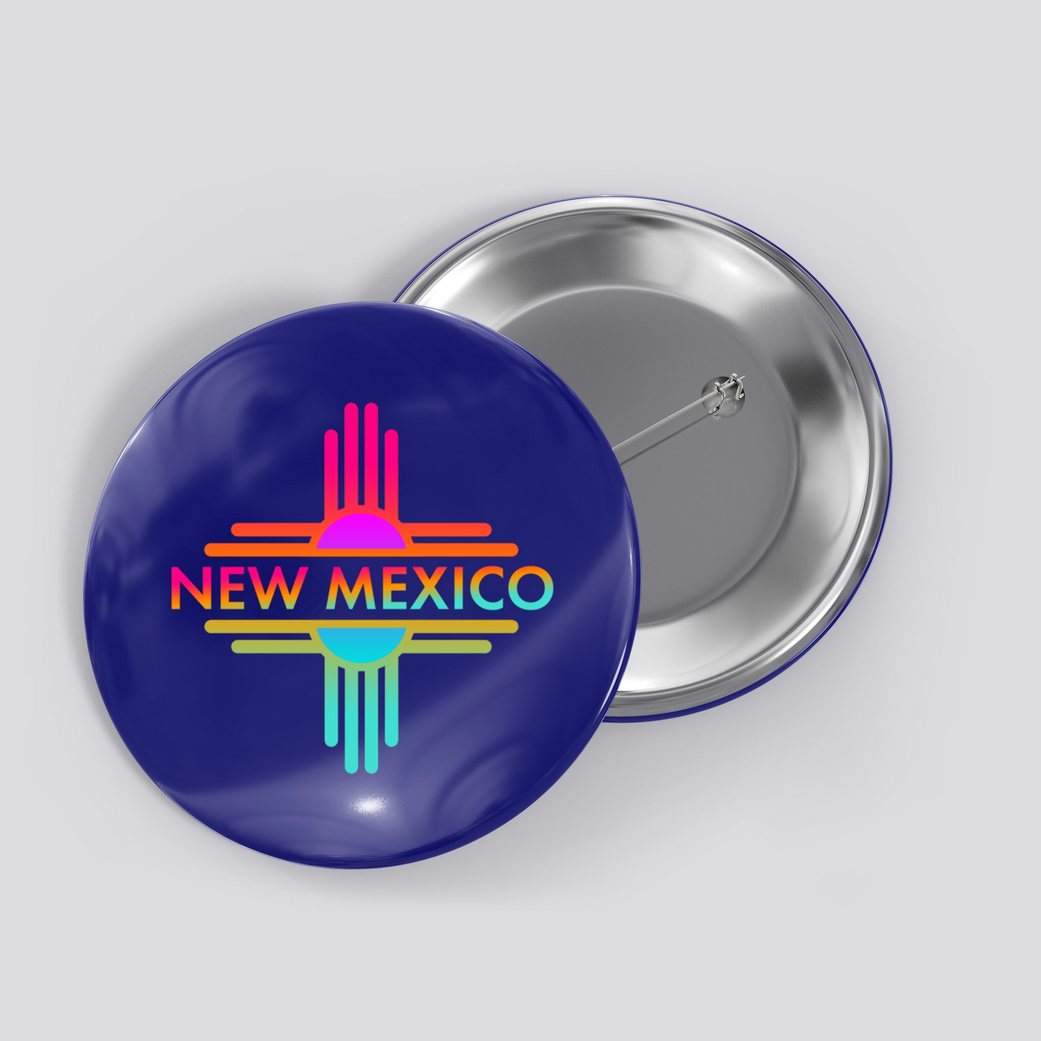New Mexico State Zia Symbol Design Great Gift Button