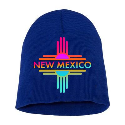 New Mexico State Zia Symbol Design Great Gift Short Acrylic Beanie