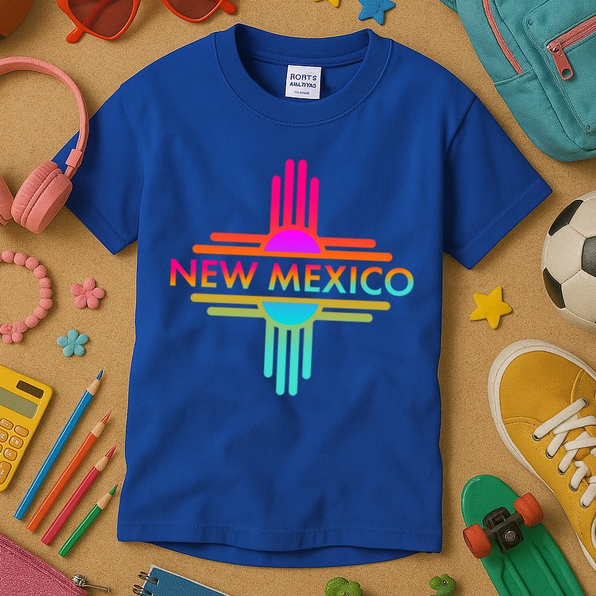 New Mexico State Zia Symbol Design Great Gift Kids T-Shirt