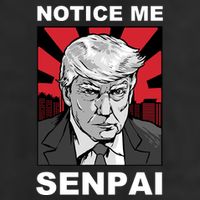 Notice Me Senpai Trump 7 Panel Mesh Trucker Snapback Hat