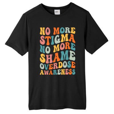 No More Stigma No More Shame Addiction Overdose Awareness Tall Fusion ChromaSoft Performance T-Shirt