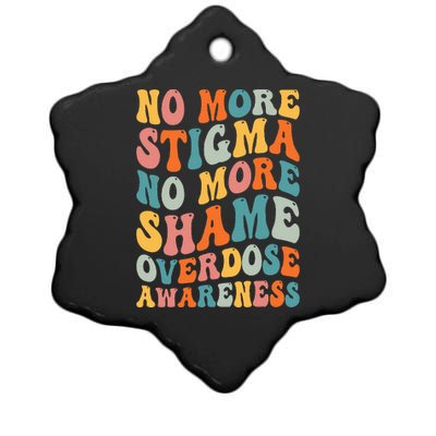 No More Stigma No More Shame Addiction Overdose Awareness Ceramic Star Ornament