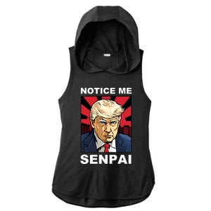 Notice Me Senpai Trump Ladies PosiCharge Tri-Blend Wicking Draft Hoodie Tank