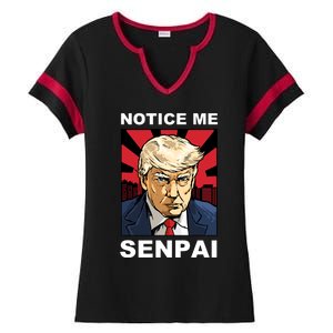 Notice Me Senpai Trump Ladies Halftime Notch Neck Tee