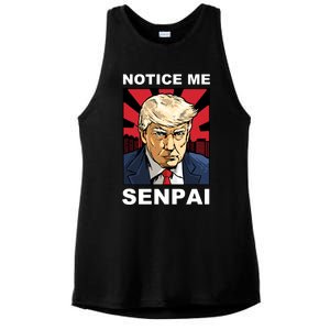 Notice Me Senpai Trump Ladies PosiCharge Tri-Blend Wicking Tank