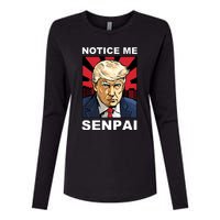 Notice Me Senpai Trump Womens Cotton Relaxed Long Sleeve T-Shirt