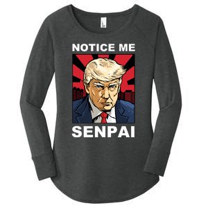 Notice Me Senpai Trump Women's Perfect Tri Tunic Long Sleeve Shirt