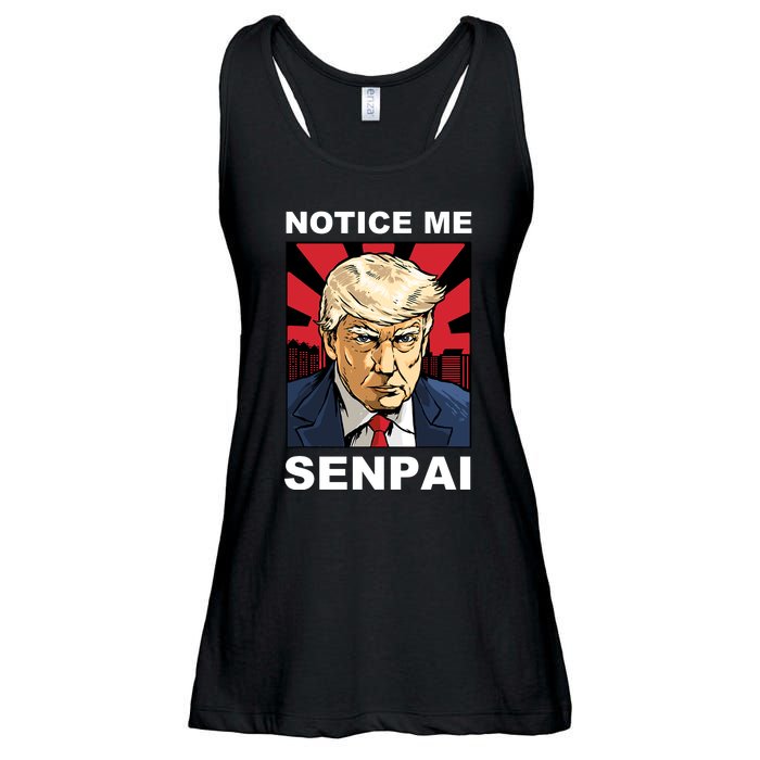 Notice Me Senpai Trump Ladies Essential Flowy Tank