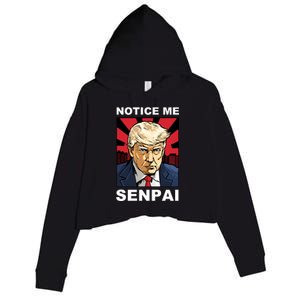 Notice Me Senpai Trump Crop Fleece Hoodie