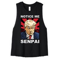 Notice Me Senpai Trump Women's Racerback Cropped Tank