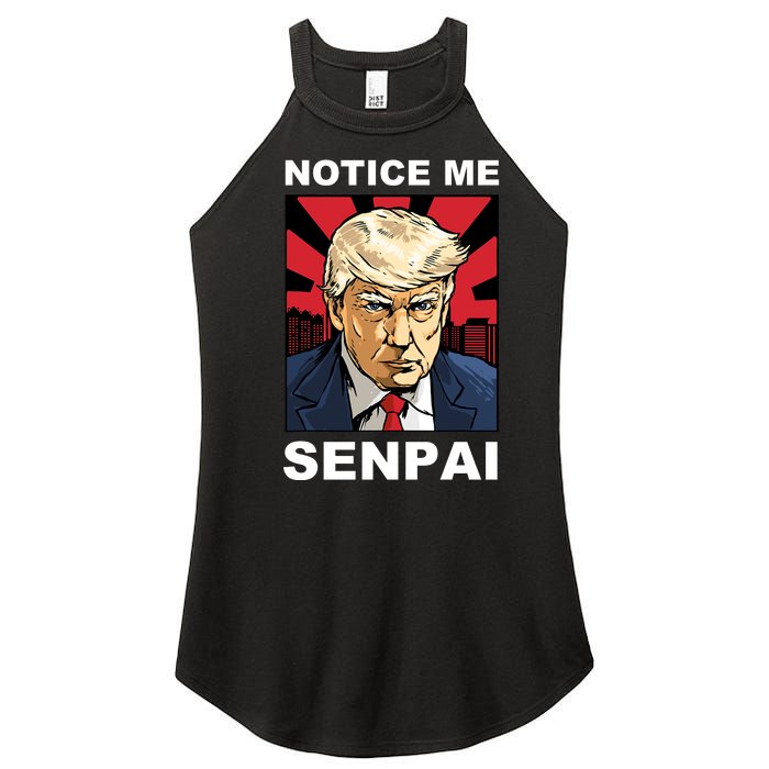 Notice Me Senpai Trump Women's Perfect Tri Rocker Tank