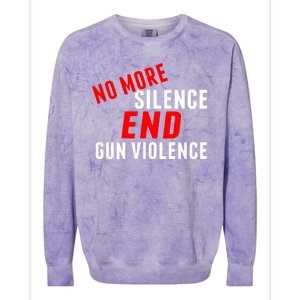 No More Silence End Gun Violence Pro Gun Control Colorblast Crewneck Sweatshirt