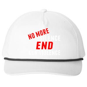 No More Silence End Gun Violence Pro Gun Control Snapback Five-Panel Rope Hat