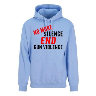 No More Silence End Gun Violence Pro Gun Control Unisex Surf Hoodie