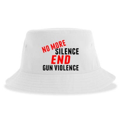 No More Silence End Gun Violence Pro Gun Control Sustainable Bucket Hat