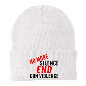 No More Silence End Gun Violence Pro Gun Control Knit Cap Winter Beanie