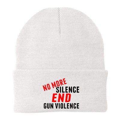 No More Silence End Gun Violence Pro Gun Control Knit Cap Winter Beanie