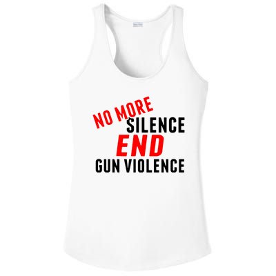 No More Silence End Gun Violence Pro Gun Control Ladies PosiCharge Competitor Racerback Tank