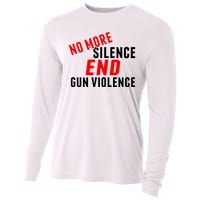 No More Silence End Gun Violence Pro Gun Control Cooling Performance Long Sleeve Crew