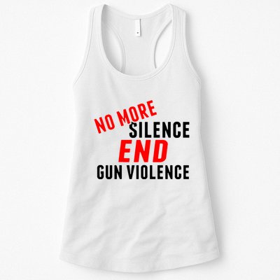 No More Silence End Gun Violence Pro Gun Control Womens Tank Top