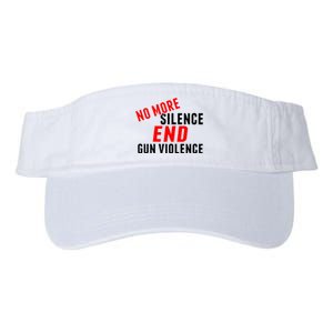 No More Silence End Gun Violence Pro Gun Control Valucap Bio-Washed Visor