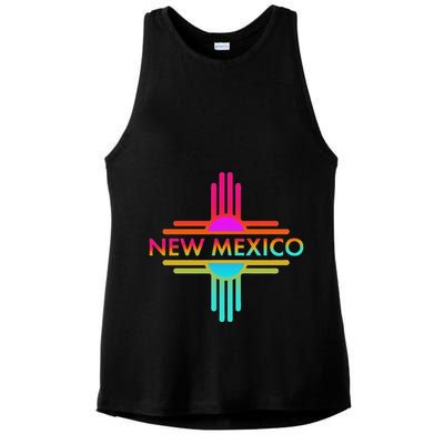 New Mexico State Zia Symbol Ladies PosiCharge Tri-Blend Wicking Tank