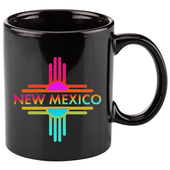 New Mexico State Zia Symbol 11oz C Handle Ceramic Mug