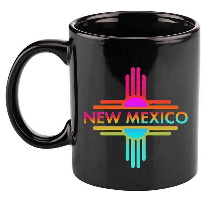 New Mexico State Zia Symbol 11oz C Handle Ceramic Mug