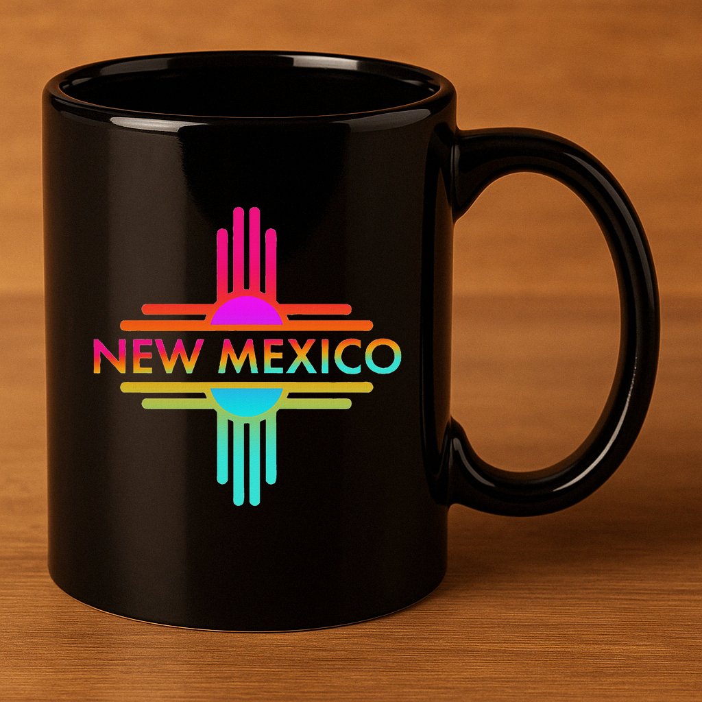 New Mexico State Zia Symbol 11oz C Handle Ceramic Mug