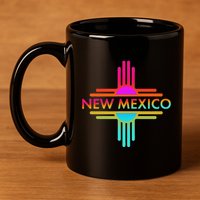 New Mexico State Zia Symbol 11oz C Handle Ceramic Mug
