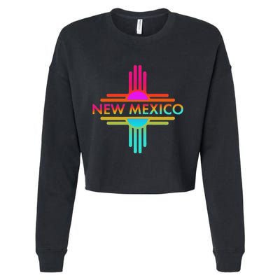 New Mexico State Zia Symbol Cropped Pullover Crew