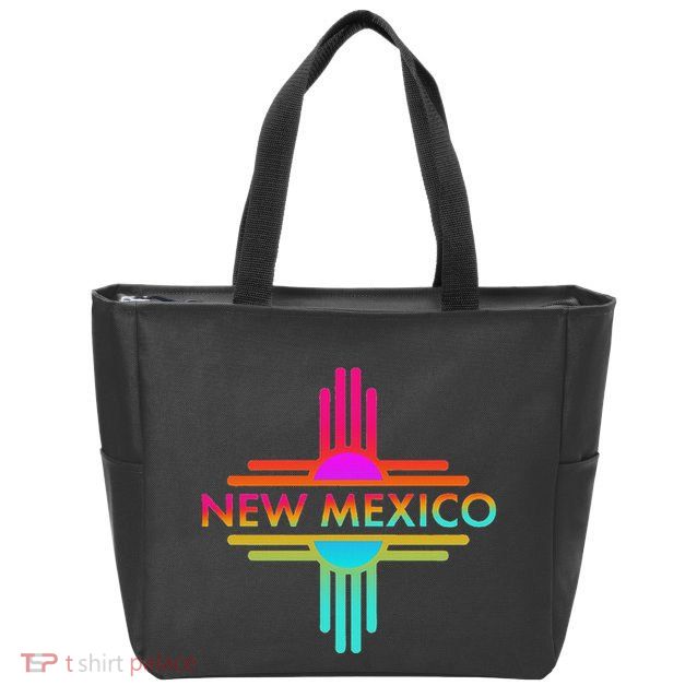 New Mexico State Zia Symbol Zip Tote Bag