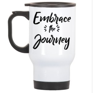 Novelty Motivational Saying Embrace The Journey Gift Stainless Steel Travel Mug