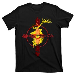 New Mexico State Flag Elk Hunting Zia Symbol Design T-Shirt