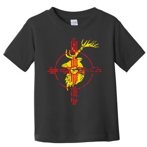 New Mexico State Flag Elk Hunting Zia Symbol Design Toddler T-Shirt