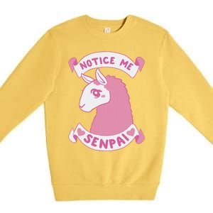 Notice Me Senpai Premium Crewneck Sweatshirt