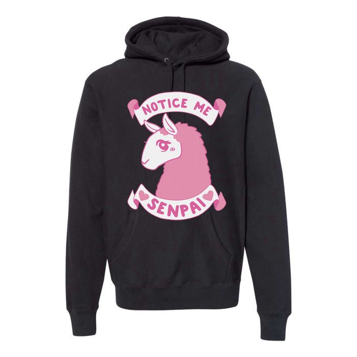 Notice Me Senpai Premium Hoodie