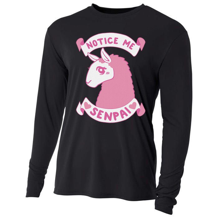 Notice Me Senpai Cooling Performance Long Sleeve Crew