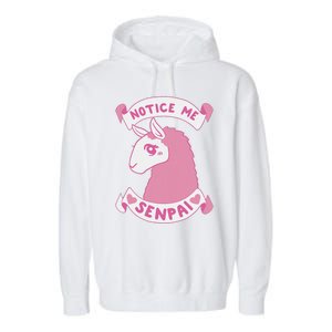 Notice Me Senpai Garment-Dyed Fleece Hoodie