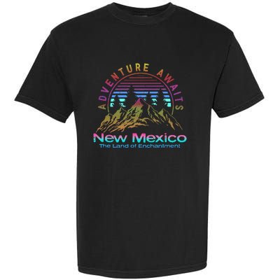 New Mexico State Retro Vintage Outdoors & NM Mountains Garment-Dyed Heavyweight T-Shirt