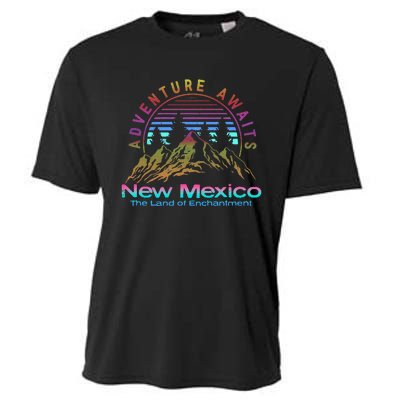 New Mexico State Retro Vintage Outdoors & NM Mountains Cooling Performance Crew T-Shirt