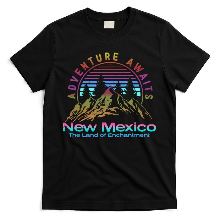 New Mexico State Retro Vintage Outdoors & NM Mountains T-Shirt