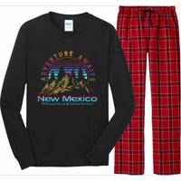 New Mexico State Retro Vintage Outdoors & NM Mountains Long Sleeve Pajama Set