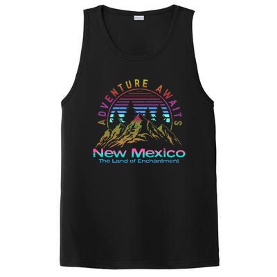 New Mexico State Retro Vintage Outdoors & NM Mountains PosiCharge Competitor Tank